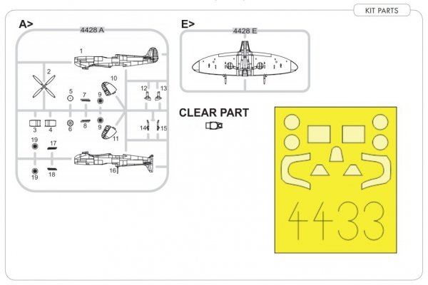 Eduard 4433 Spitfire Mk. IXc late 1/144
