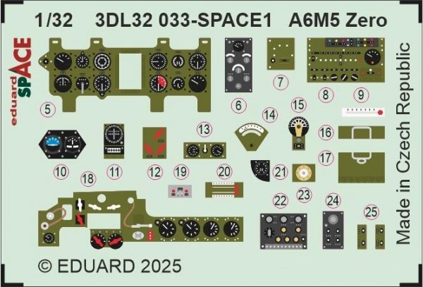 Eduard 3DL32033 A6M5 Zero SPACE TAMIYA 1/32