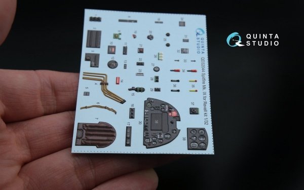 Quinta Studio QD32044 Spitfire Mk. IX 3D-Printed &amp; coloured Interior on decal paper (for Revell kit) 1/32