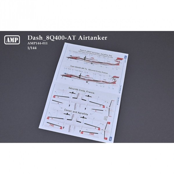 AMP 144011 Dash 8Q400-AT Airtanker - Canadian Short Range Commuter Airliner 1/144