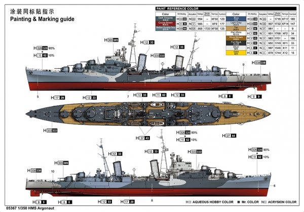 Trumpeter 05367 HMS Argonaut 1/350