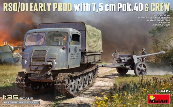 MiniArt 35485 RSO/01 Early Prod. with 7,5 cm Pak.40 &amp; Crew 1/35