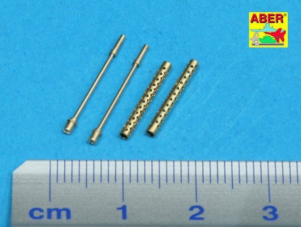 Aber 35L-082 Set of 2 standard barrels for U.S aircraft machine guns cal .50 Browning ANM2 A4 with one part muzzle (1:35)	