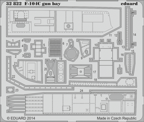 Eduard 32822 F-104C gun bay 1/32 Italeri