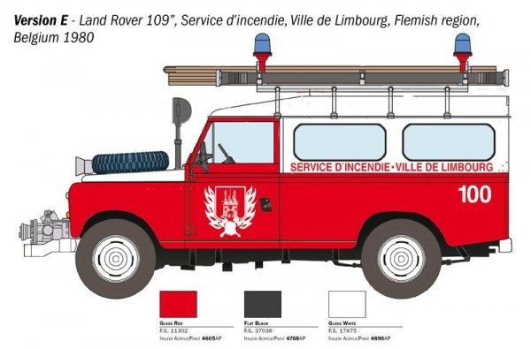 Italeri 3660 LAND ROVER FIRE TRUCK 1/24
