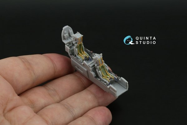 Quinta Studio QD+72247 Mirage 2000D 3D-Printed &amp; coloured Interior on decal paper (Modelsvit) (with 3D-printed resin part) 1/72