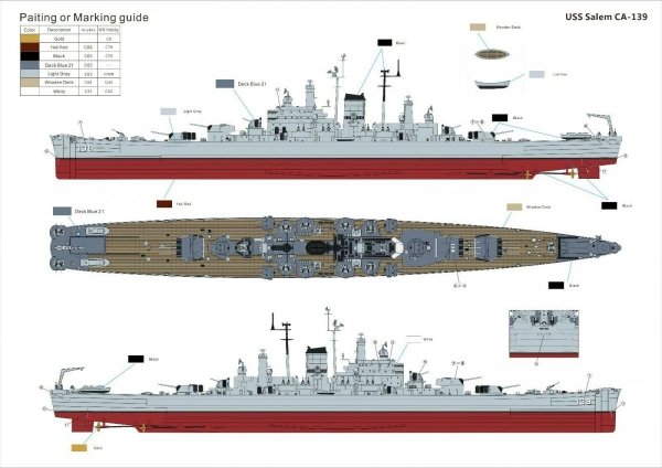 Very Fire VF700908 USS Salem CA-139 1/700