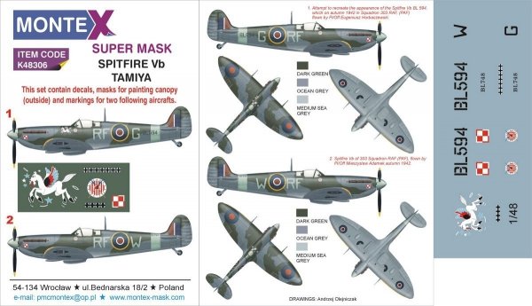 Montex K48306 SPITFRE Vb  1/48