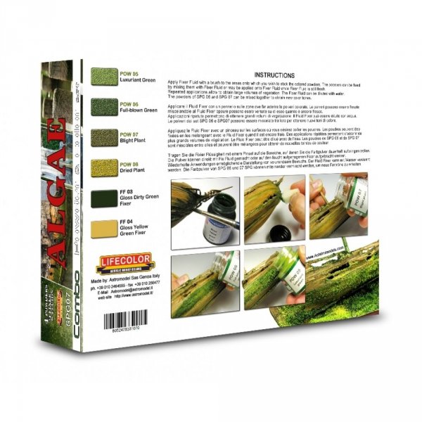 Lifecolor SPG07 Powder and Fixer set Algae 6x22ml