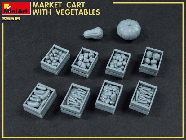 MiniArt 35623 MARKET CART WITH VEGETABLES 35623 1/35