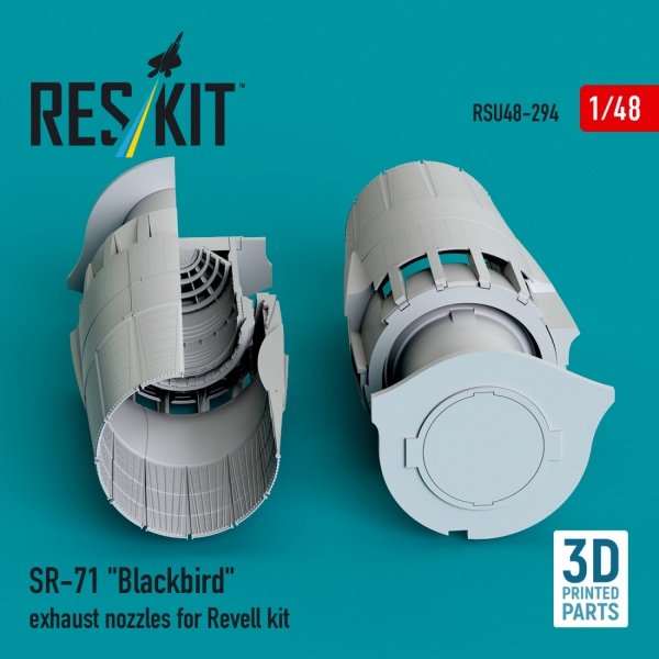 RESKIT RSU48-0294 SR-71 &quot;Blackbird&quot; exhaust nozzles for Revell kit (3D printed) 1/48
