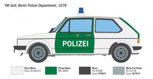 Italeri 3666 VW Golf Polizei 1/24