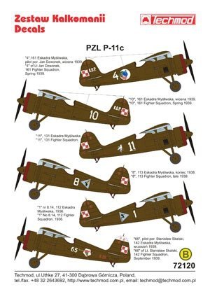 Techmod 72120 - PZL P.11c (1:72)