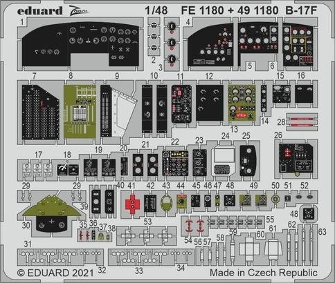 Eduard BIG49298 B-17F part I HK Models 1/48