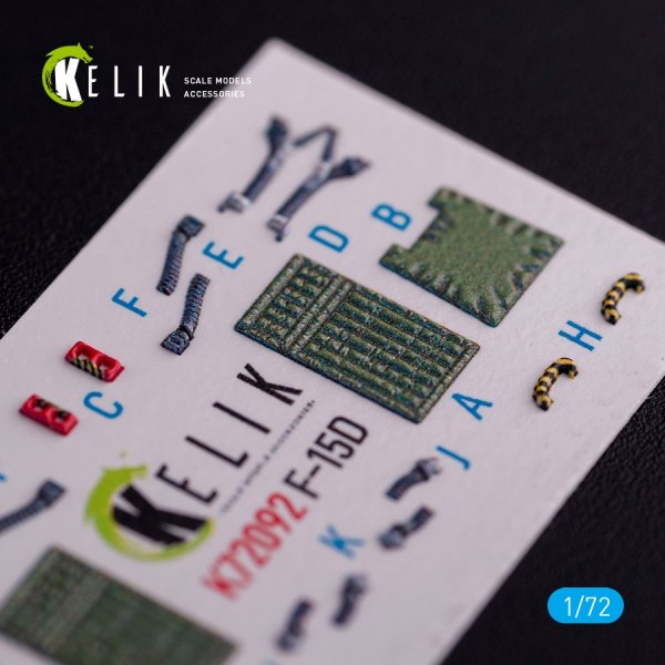 KELIK K72092 F-15D - interior 3D decals for FineMolds kit 1/72