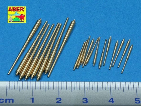 Aber 350L-45 Set of barrels 203mm x 8; 105mm x 12 for Prinz Eugen class crusies (1:350)