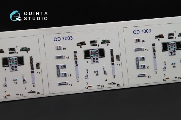 Quinta Studio QD72003 MiG-29 SMT 3D-Printed &amp; coloured Interior on decal paper (for 7309 Zvezda kit)1/72