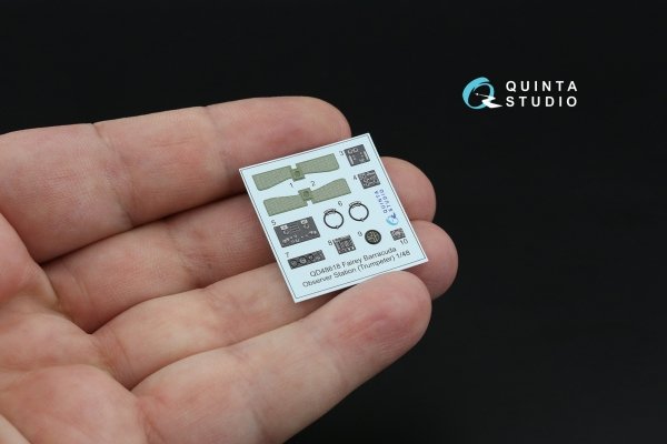 Quinta Studio QD+48618 Fairey Barracuda Observer Station 3D-Printed &amp; coloured Interior on decal paper (Trumpeter) (with 3D-printed resin parts) 1/48