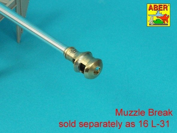 Aber 16l-29 Barrel for the Pak 40 anti-tank gun without muzzle brake / Lufa do armaty p/panc Pak 40 bez hamulca wylotowego 1/16