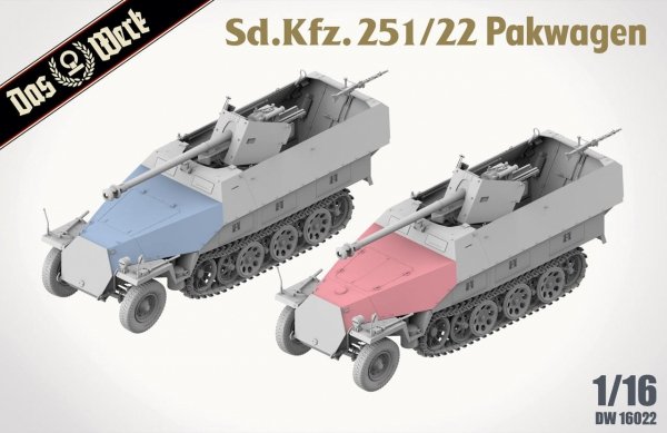 Das Werk DW16022 Sd.Kfz. 251/22 Pakwagen 1/16