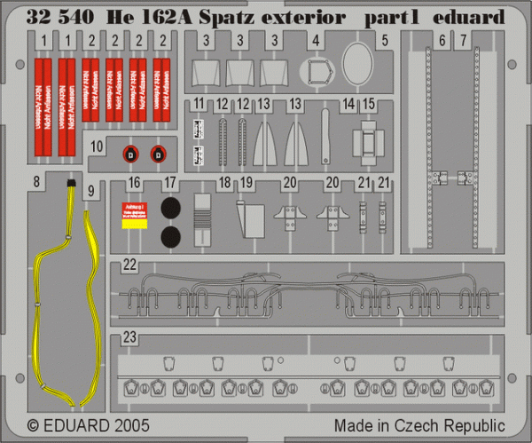 Eduard 32540 He 162A Spatz exterior 1/32 REVELL