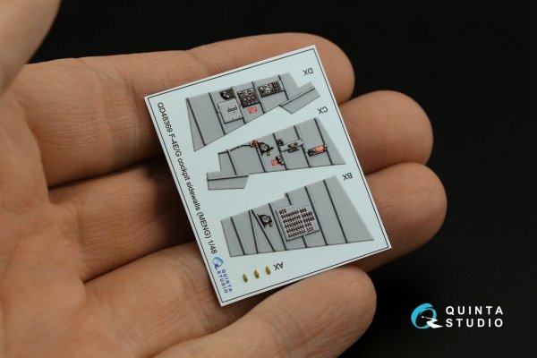 Quinta Studio QD48341 F-4G early 3D-Printed &amp; coloured Interior on decal paper (Meng) 1/48