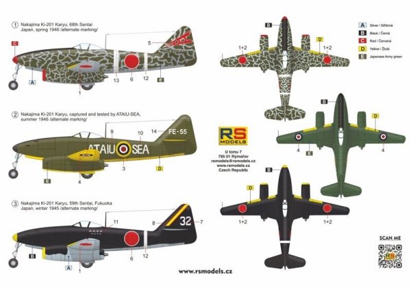 RS Models 92279 Nakajima Ki-201 &quot;Karyu&quot; 1/72