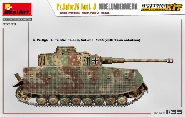 MiniArt 35339 Pz.Kpfw.IV Ausf. J Nibelungenwerk. MID PROD. SEP-NOV 1944 INTERIOR KIT 1/35