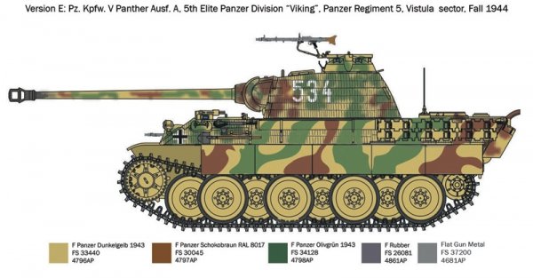 Italeri 7018 Sd.Kfz. 171 Pz.Kpfw. V Panther Ausf. A 1/72