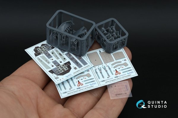 Quinta Studio QD+48602 L-39C 3D-Printed &amp; coloured Interior on decal paper ( Trumpeter )( with 3D-printed resin parts ) 1/48