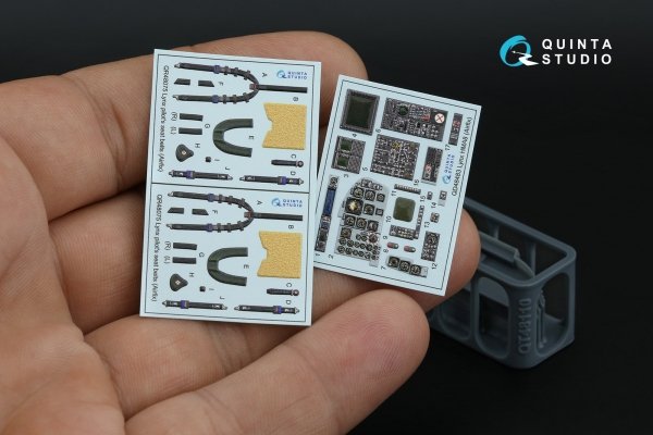 Quinta Studio QD+48483 Lynx HMA8 3D-Printed &amp; coloured Interior on decal paper ( Airfix )( with 3D-printed resin parts ) 1/48