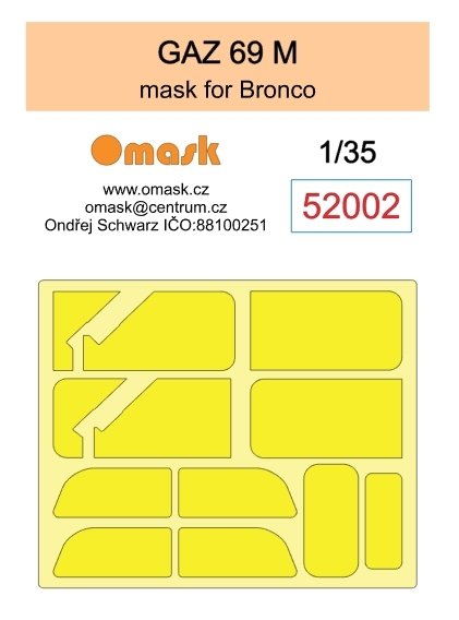 Omask 52002 GAZ 69 M mask (for Bronco) 1/35