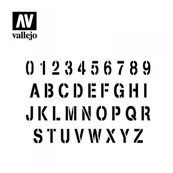 Vallejo ST-LET002 Stamp Font 1/35