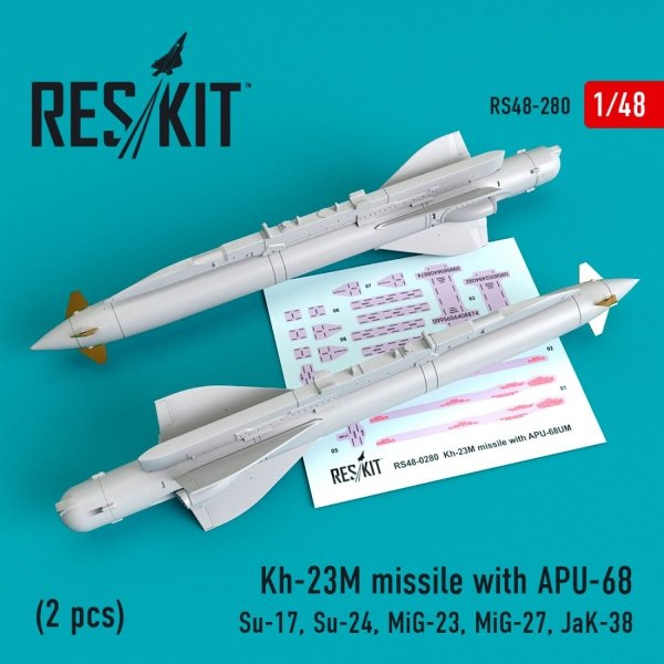 RESKIT RS48-0280 KH-23M MISSILES WITH APU-68 (2 PCS) 1/48