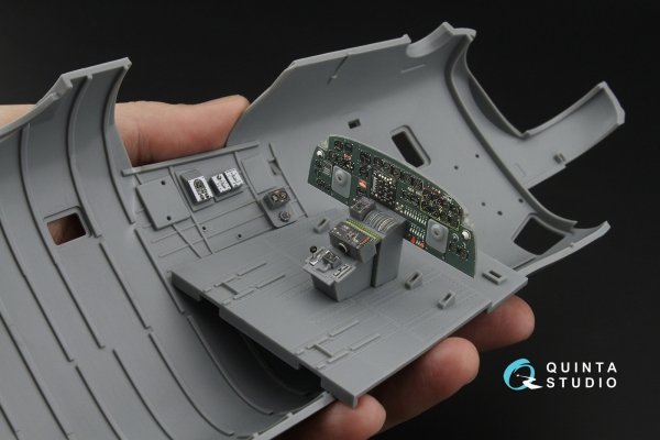Quinta Studio QD32259 B-24D/B-24J Liberator, Pilot's compartment 3D-Printed &amp; coloured Interior on decal paper (Hobby Boss) 1/32