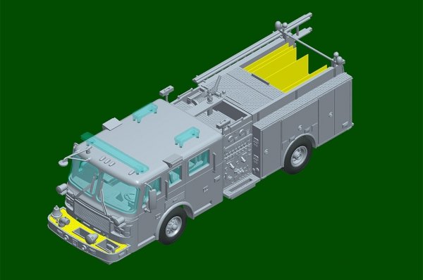 Trumpeter 07445 American LaFrance Eagle Fire Pumper 1/72