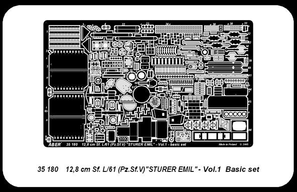 Aber 35180 German tank destroyer 12,8 cm Sf. L/61 (Pz.Sf.V) Sturer Emil - vol.1 - basic set (1:35)