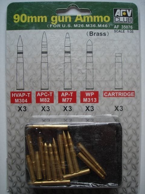 AFV Club 35076 90mm Gun Ammo 1/35