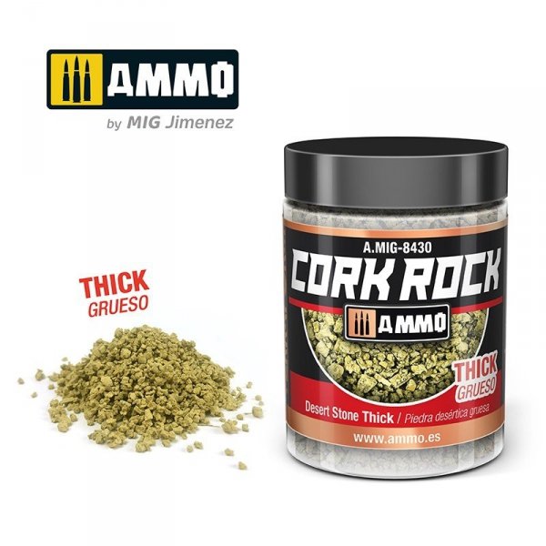 AMMO of Mig Jimenez 8430 CREATE CORK Desert Stone Thick 100ml