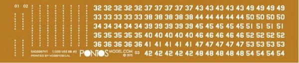 Pontos 35024FB USS BB-35 Texas 1945 Detail up set (20B Deck Blue Decl) (1:350)