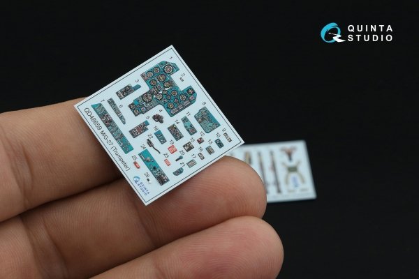 Quinta Studio QD48659 MiG-27 Flogger-D 3D-Printed &amp; coloured Interior on decal paper (Trumpeter) 1/48