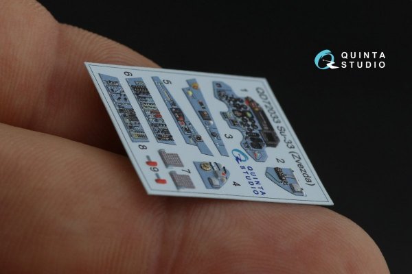 Quinta Studio QD72033 Su-33 3D-Printed &amp; coloured Interior on decal paper (Zvezda) 1/72