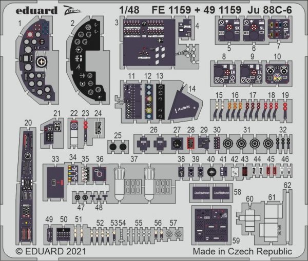 Eduard FE1159 Ju 88C-6 for ICM 1/48