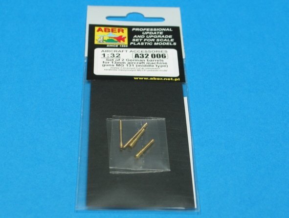 Aber A32006 Set of 2 barrels for German 13mm aircraft machine guns MG 131 (middle type) (1:32)
