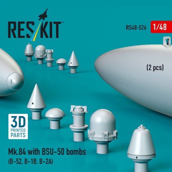 RESKIT RS48-0526 Mk.84 with BSU-50 bombs (2 pcs) (3D printed) 1/48