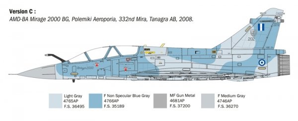 Italeri 90023 Dassault Mirage 2000 B/D 1/72