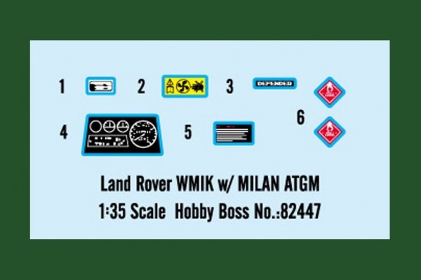 Hobby Boss 82447 Land Rover WMIK w/ MILAN ATGM (1:35)
