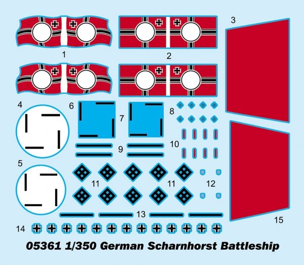 Trumpeter 05361 German Scharnhorst Battleship 1/350