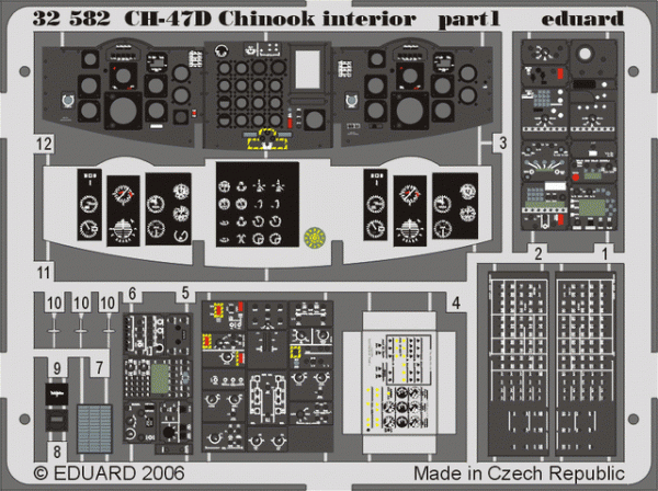 Eduard 32582 CH-47D Chinook interior 1/35 TRUMPETER