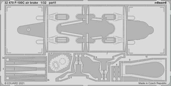 Eduard 32470 F-100C air brake TRUMPETER 1/32 